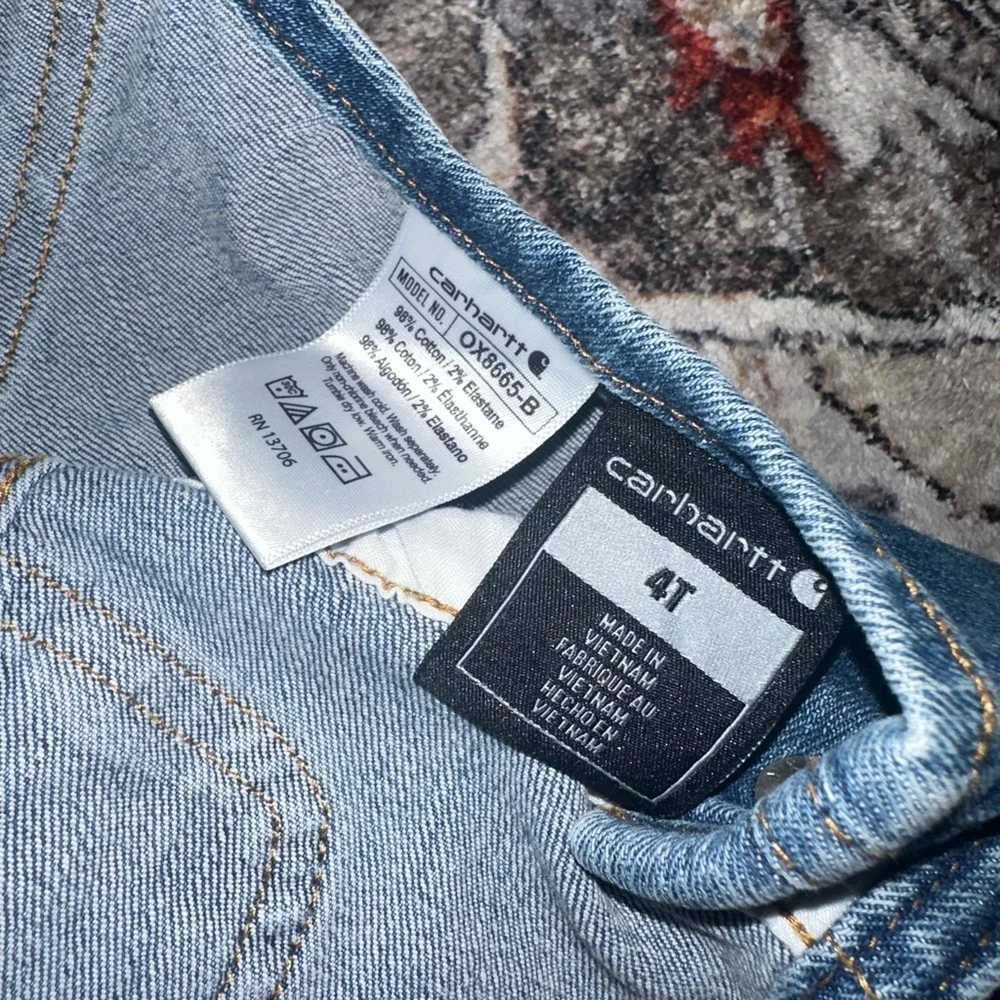 Carhartt Denim Overalls 4T - Picture 2 of 4